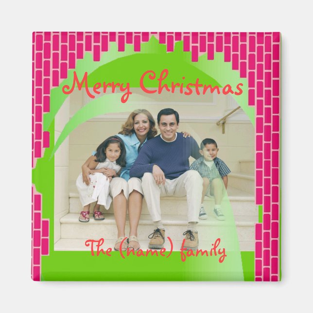Personalize Merry Christmas Photo ... - Customized Magnet (Front)