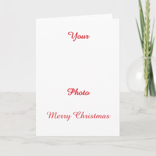 Personalize Merry Christmas Rainbow Holiday   Card (Front)