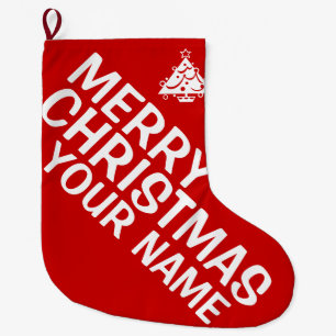 Personalize Merry Christmas Stocking