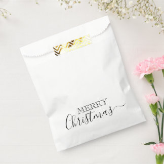 Personalize: Merry Christmas Text Favour Bag
