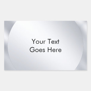 Personalize Metallic Silver Look Modern Template Sticker