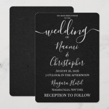 Personalize: Minimal Black Texture Wedding