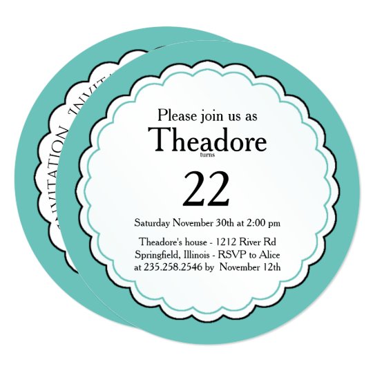 Personalize: Minimalist Teal/White Bold Initials Card