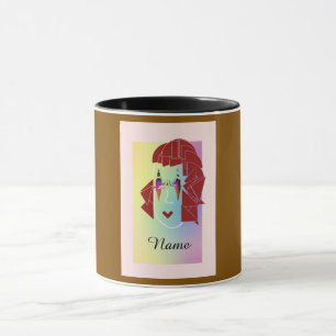 Personalize Mocha Brown Glare Fun Mug