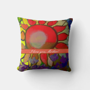 Personalize Modern Beautiful Mother’s Day  Throw P Pillow