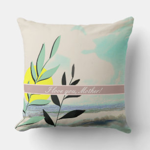 Personalize Modern Beautiful Mother’s Day Throw Pi Pillow
