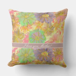 Personalize Modern Beautiful Mother’s Day Throw Pillow