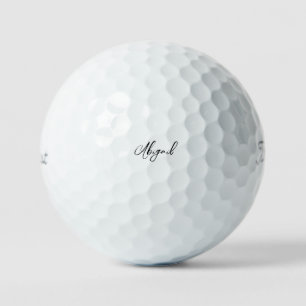 Personalize Modern Script Name Titleist Pro VI Golf Balls