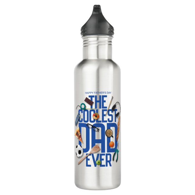 Personalize Modern The Coolest Dad Ever 710 Ml Water Bottle (Right)