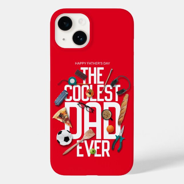 Personalize Modern The Coolest Dad Ever Case-Mate iPhone Case (Back)