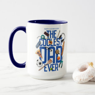 Personalize Modern The Coolest Dad Ever Mug