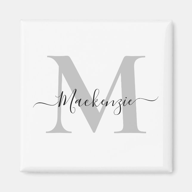 Personalize Monogram Initial Name Magnet (Front)