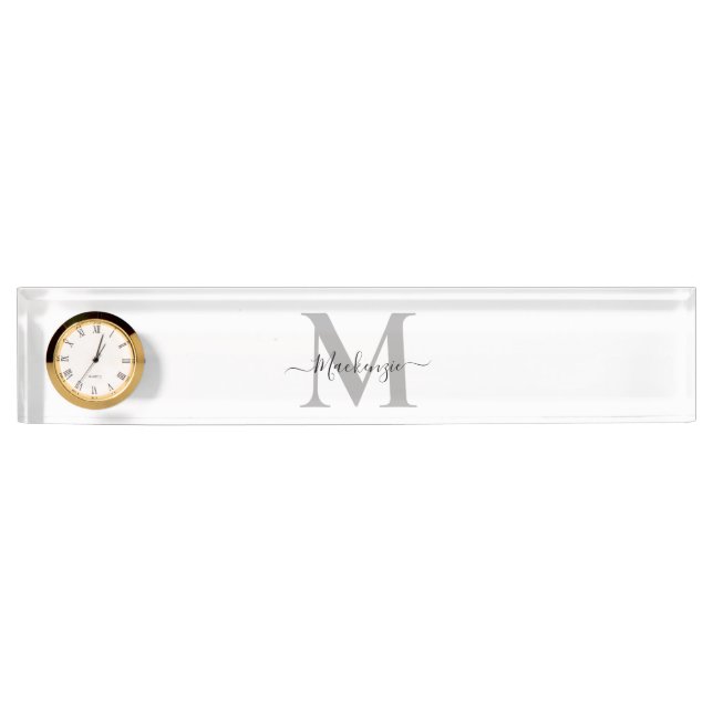Personalize Monogram Initial Name Nameplate (Front)