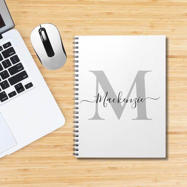 Personalize Monogram Initial Name Notebook (Personalize Monogram Initial Name Notebook)