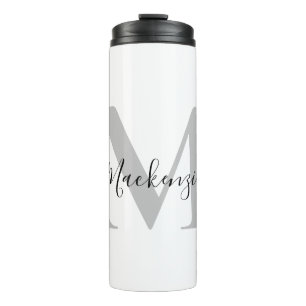 Personalize Monogram Initial Name Thermal Tumbler