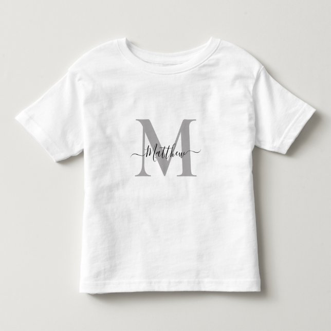Personalize Monogram Initial Name Toddler T-shirt (Front)