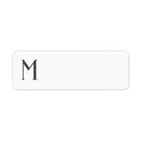 Personalize Monogram M Return Address Label