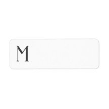 Personalize Monogram M Return Address Label