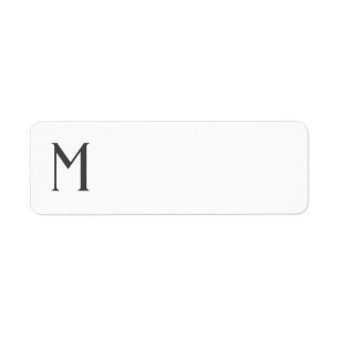 Personalize Monogram M Return Address Label