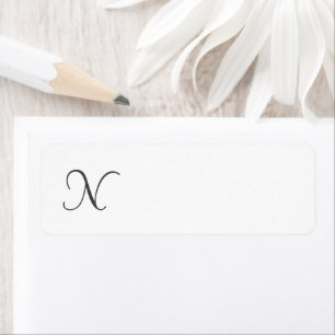 Personalize Monogram N Return Address Label