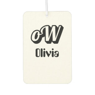 Personalize Monogram Name  Air Freshener