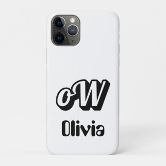 Personalize Monogram Name  iPhone 11 Pro Case