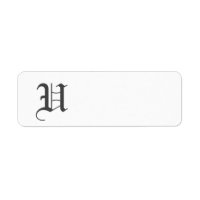 Personalize Monogram U Return Address Label