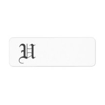 Personalize Monogram U Return Address Label