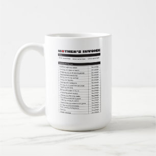 Personalize Mother's Day Invoice Custom Gift 4 Mom Coffee Mug