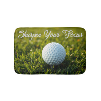 Personalize Motivational Golf Course Decor Bath Mat