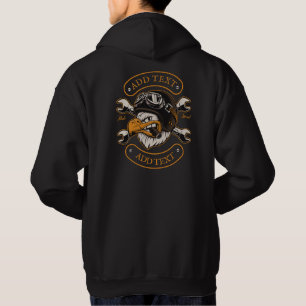 Personalize Motorcycle Biker Eagle Wrenches Hoodie