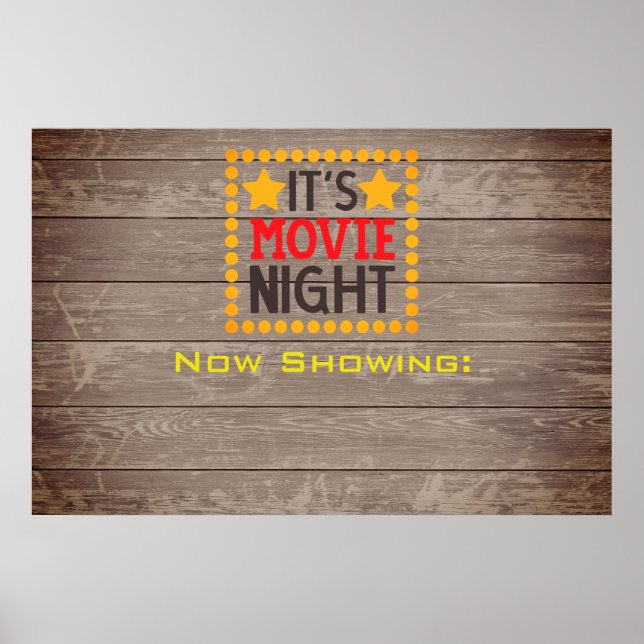 Personalize Movie Night Poster (Front)