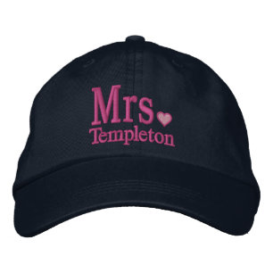 Personalize Mr & Mrs Embroidery Embroidered Cap