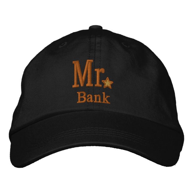 Personalize Mr & Mrs Embroidery Embroidered Cap (Front)