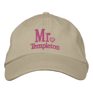 Personalize Mr & Mrs Embroidery Embroidered Cap