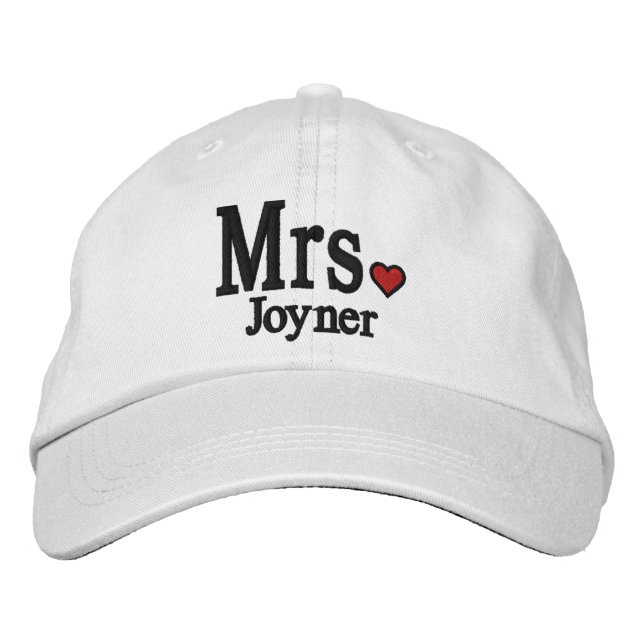 Personalize Mr & Mrs Embroidery Embroidered Cap (Front)