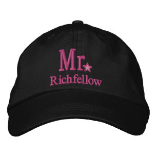Personalize Mr & Mrs Embroidery Embroidered Cap