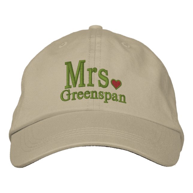 Personalize Mr & Mrs Embroidery Embroidered Cap (Front)