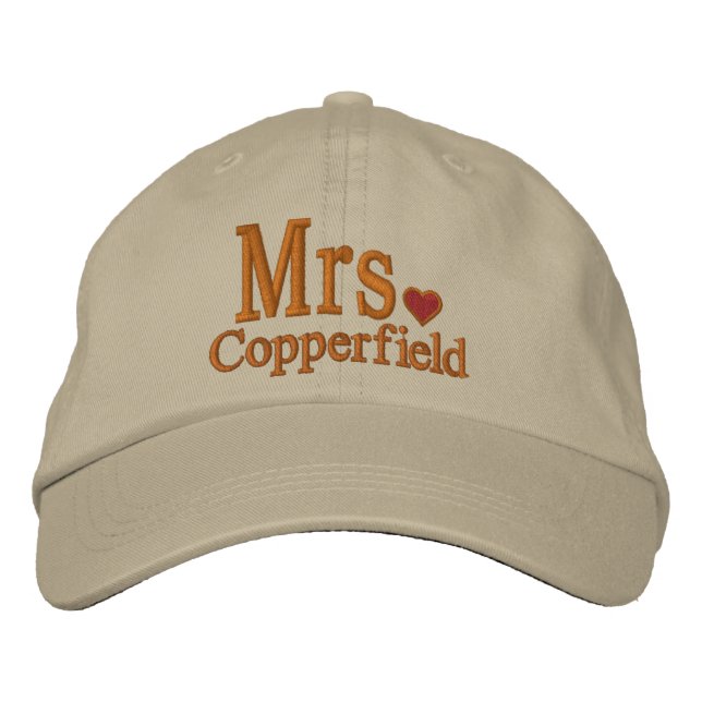Personalize Mr & Mrs Embroidery Embroidered Cap (Front)