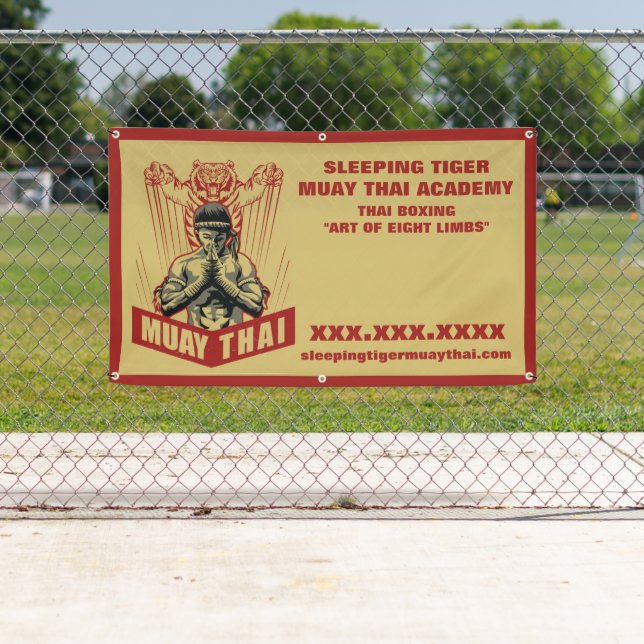 Personalize Muay Thai Martial Arts School Large Banner (Insitu)
