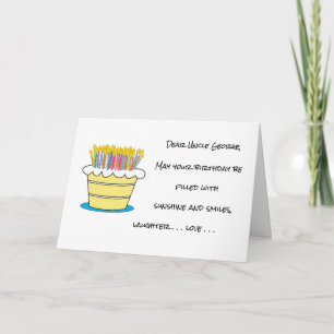 Personalize Name and Age Happy Birthday Greeting Card