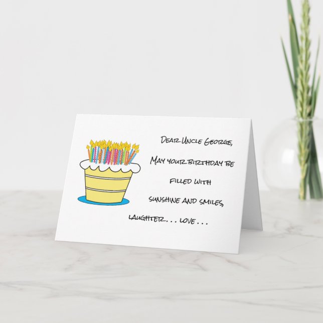 Personalize Name and Age Happy Birthday Greeting Card (Front)