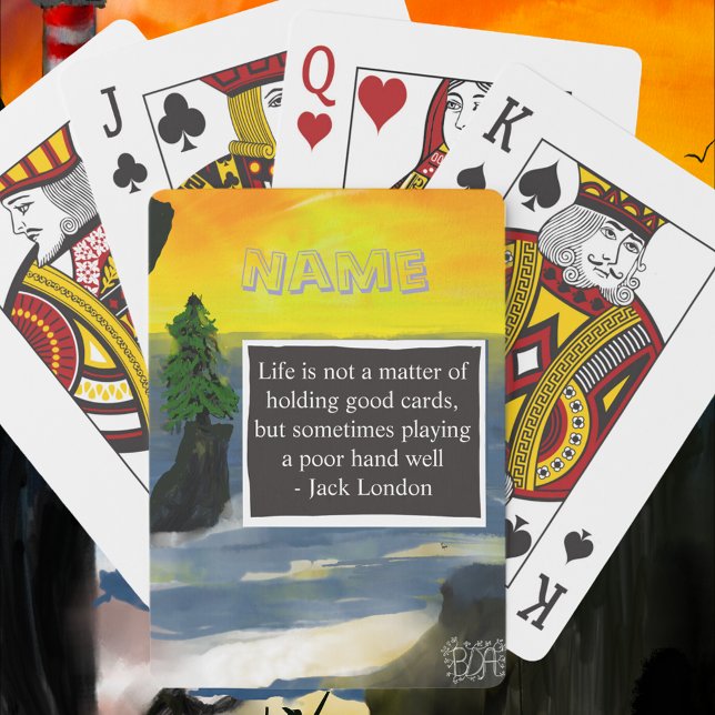 Personalize Name and Quote Make-Your-Own Deck Playing Cards (Creator Uploaded)