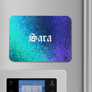 Personalize Name and Shades in Blue Premium Magnet