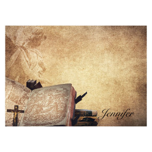 Personalize Name Angel, Book and Cross Post-it Notes