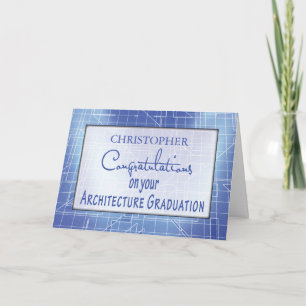 Personalize Name Architecture Graduation Congratul Card