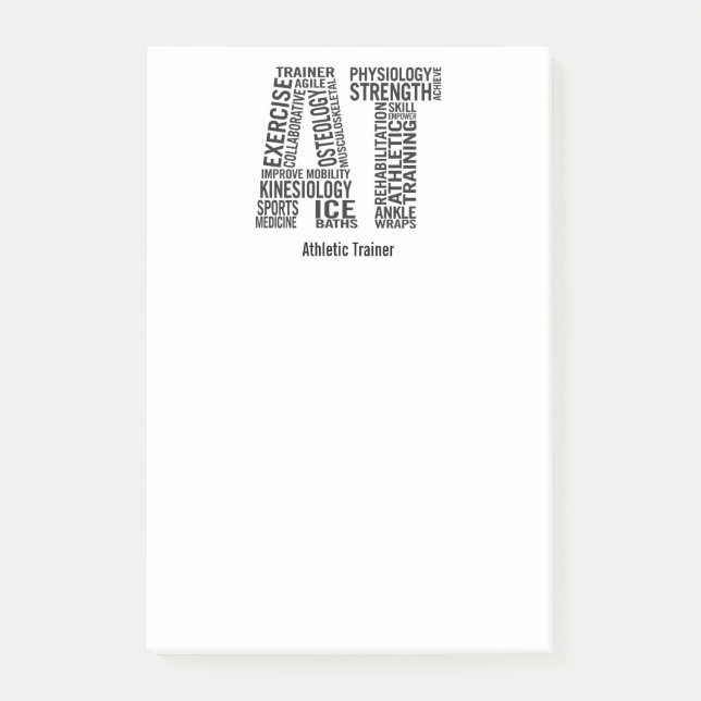 Personalize Name Athletic Trainer AT Post-it Notes (Front)