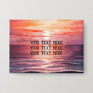 Personalize Name Badge Custom Sunset