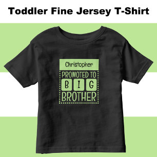 Personalize name big brother green toddler t-shirt