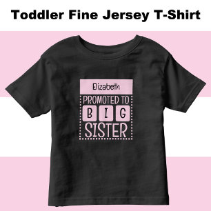 Personalize name big sister pink toddler t-shirt